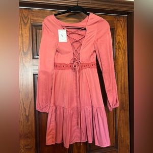 Long sleeve crisscross back NWT Boutique Dress